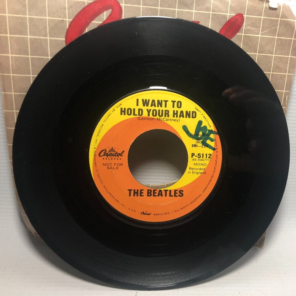 The Beatles – I Want To Hold Your Hand Promo 45 rpm Record
